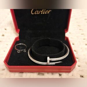 Love Ring Size 7 and Classic Crystal Bracelet with Box